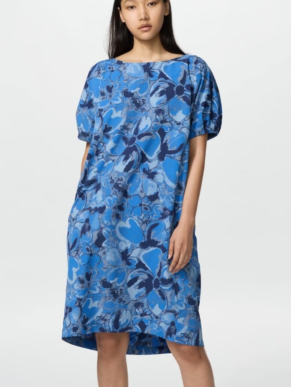 UNIQLO x Francesco Risso Women's Relaxed Dress in blue floral Sixe Xxs RETIRED